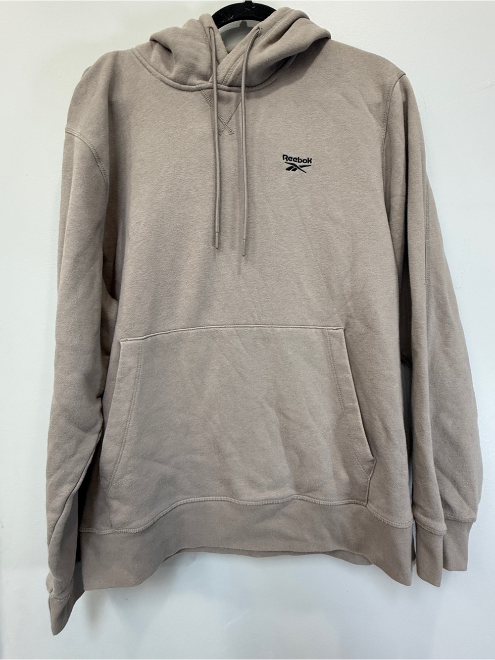 Reebok Men's Taupe Gray Pullover Hoodie